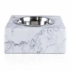 Ciotola Cani e Gatti in Marmo Bianco di Carrara Made in Italy - Ciotta Viadurini