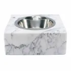 Ciotola Cani e Gatti in Marmo Bianco di Carrara Made in Italy - Ciotta Viadurini