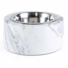 Ciotola Cani e Gatti in Marmo Bianco di Carrara Made in Italy - Ciotta Viadurini
