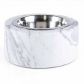 Ciotola Cani e Gatti in Marmo Bianco di Carrara Made in Italy - Ciotta