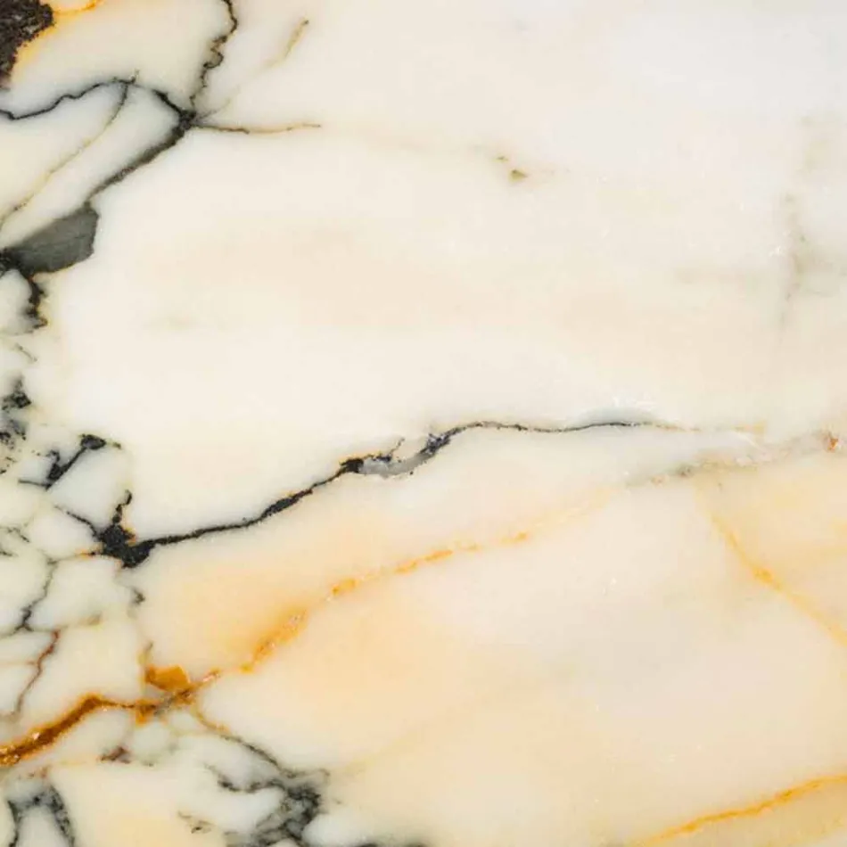 Ciotola Grande Rotonda in Marmo Portoro o Paonazzo Made in Italy - Glazer Viadurini