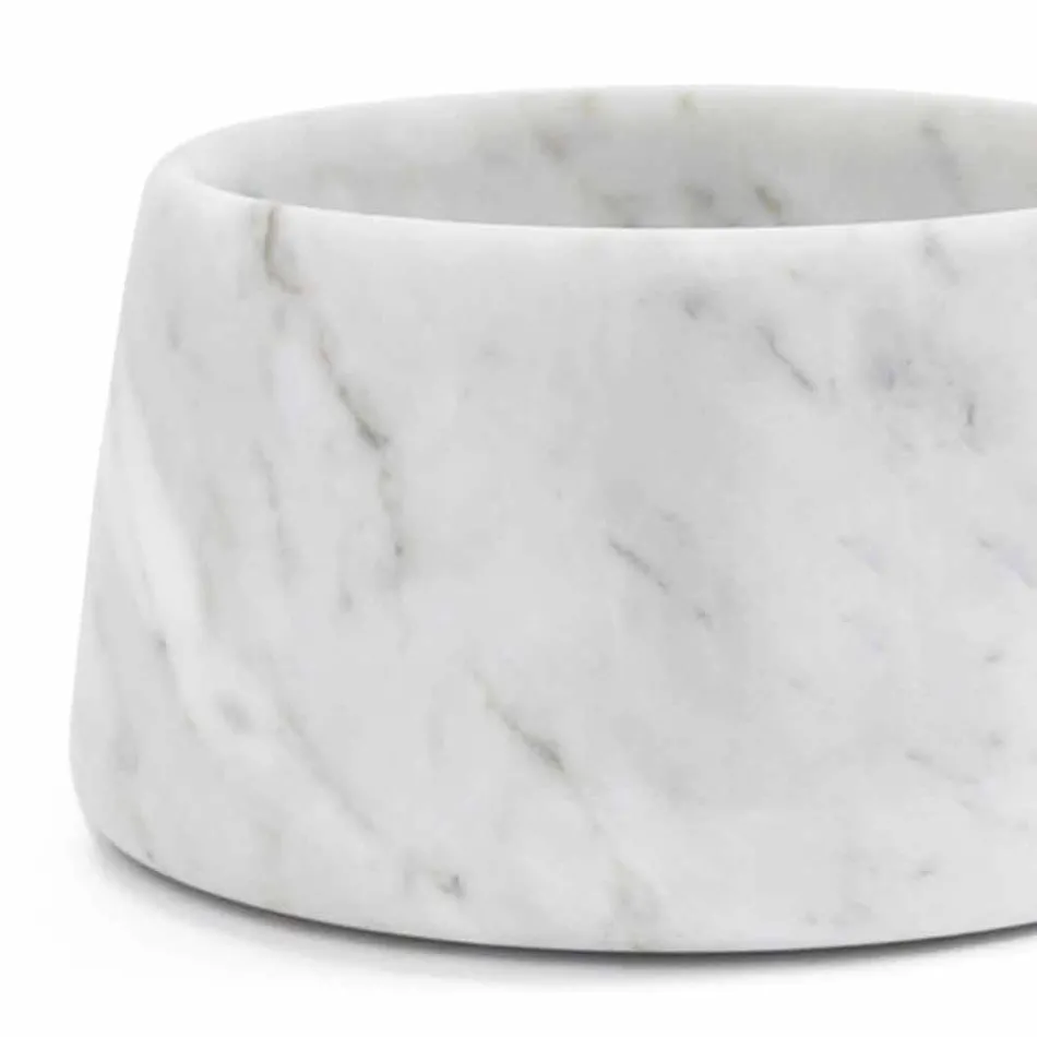 Ciotola per Cani e Gatti Moderna in Marmo Bianco o Nero Made in Italy - Catt Viadurini