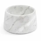 Ciotola per Cani e Gatti Moderna in Marmo Bianco o Nero Made in Italy - Catt Viadurini
