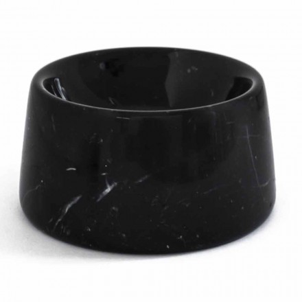 Ciotola per Cani e Gatti Moderna in Marmo Bianco o Nero Made in Italy - Catt Viadurini