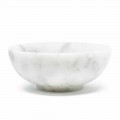Ciotolina Rotonda in Marmo Bianco di Carrara Satinato Made in Italy - Delly