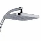 Colonna Doccia con Deviatore e Soffione Quadrato Made in Italy - Silver Viadurini