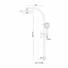 Colonna Doccia con Deviatore e Soffione Quadrato Made in Italy - Silver Viadurini