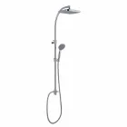 Colonna Doccia con Deviatore e Soffione Quadrato Made in Italy - Silver Viadurini