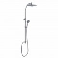Colonna Doccia con Deviatore e Soffione Quadrato Made in Italy - Silver