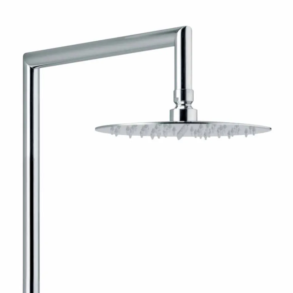 Colonna Doccia con Deviatore Integrato in Ottone Cromato Made in Italy - Griso Viadurini