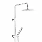 Colonna Doccia con Soffione Ultrasottile in Acciaio Made in Italy - Studio Viadurini