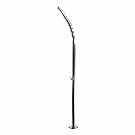 Colonna Doccia da Esterno in Acciaio con Soffione a Incasso Made in Italy - Yuki Viadurini