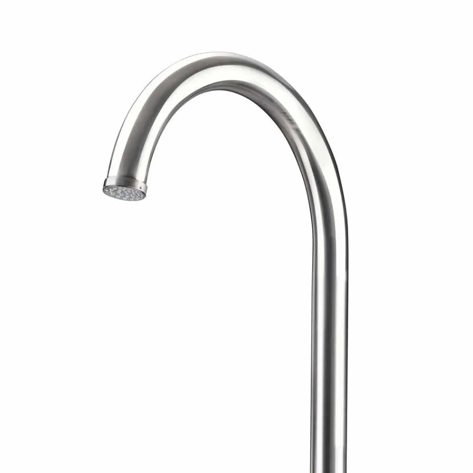 Colonna Doccia da Giardino in Acciaio Inox con Doccetta Made in Italy - Marlen Viadurini