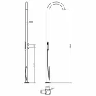 Colonna Doccia da Giardino in Acciaio Inox con Doccetta Made in Italy - Marlen Viadurini