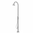 Colonna Doccia da Giardino in Acciaio Inox con Doccetta Made in Italy - Marlen Viadurini