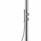 Colonna Doccia da Giardino in Acciaio Inox con Doccetta Made in Italy - Marlen Viadurini