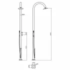 Colonna Doccia da Giardino in Acciaio Inox con Doccetta Made in Italy - Marlen Viadurini