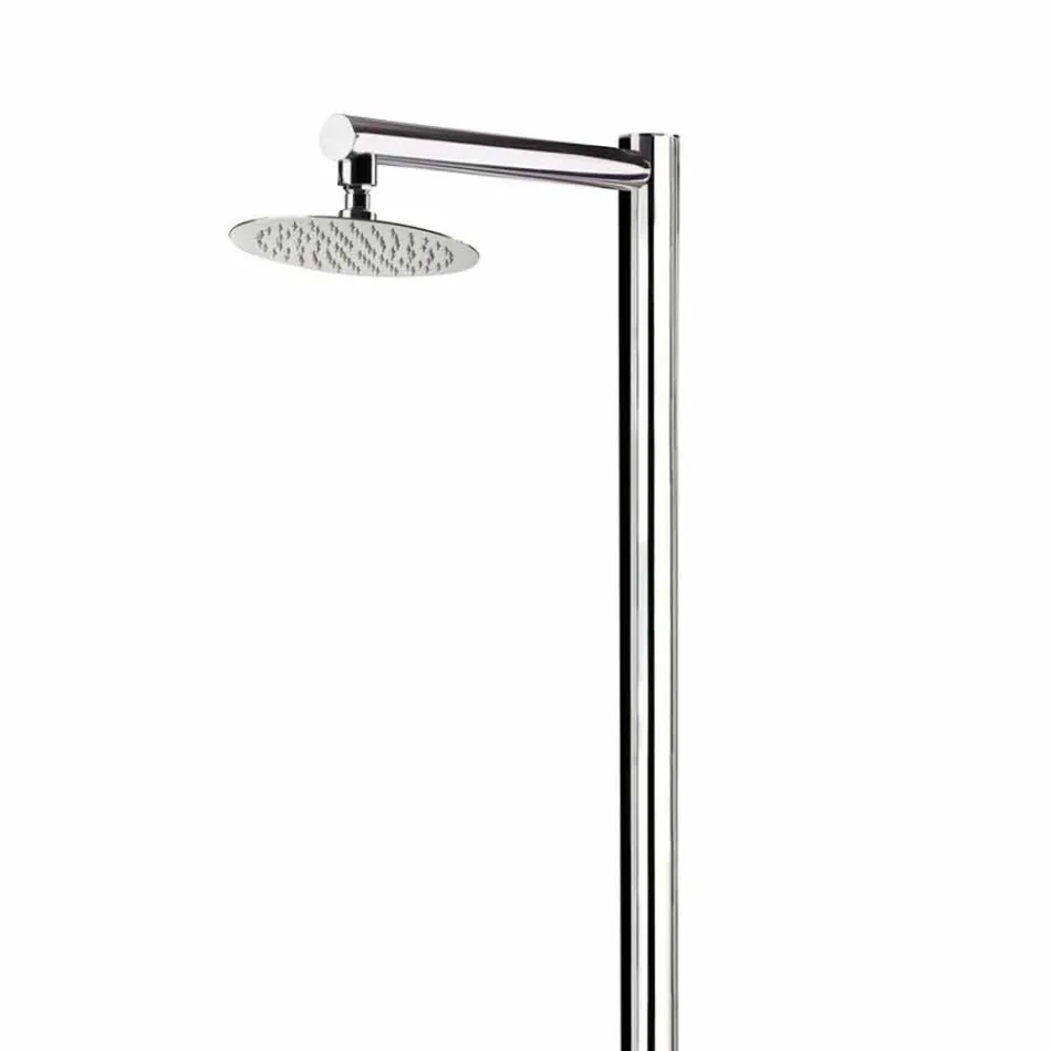 Colonna Doccia da Giardino in Acciaio Inox Cromato Made in Italy - Modeo Viadurini