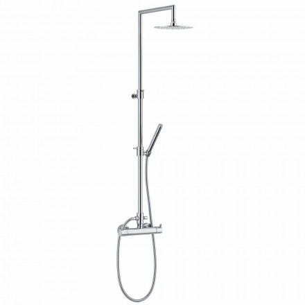 Colonna Doccia di Lusso in Ottone Finitura Cromata Made in Italy - Gallo Viadurini