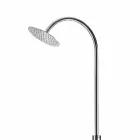Colonna Doccia Esterna in Acciaio Cromato con Miscelatore Made in Italy - Norton Viadurini