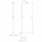 Colonna Doccia Esterna in Acciaio Cromato con Miscelatore Made in Italy - Norton Viadurini