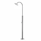 Colonna Doccia Esterna in Acciaio Cromato con Miscelatore Made in Italy - Norton Viadurini