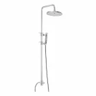 Colonna Doccia in Ottone con Doccia in Abs e Soffione Made in Italy - Cappa Viadurini