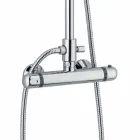 Colonna Doccia in Ottone con Miscelatore Termostatico Made in Italy - Gallo Viadurini