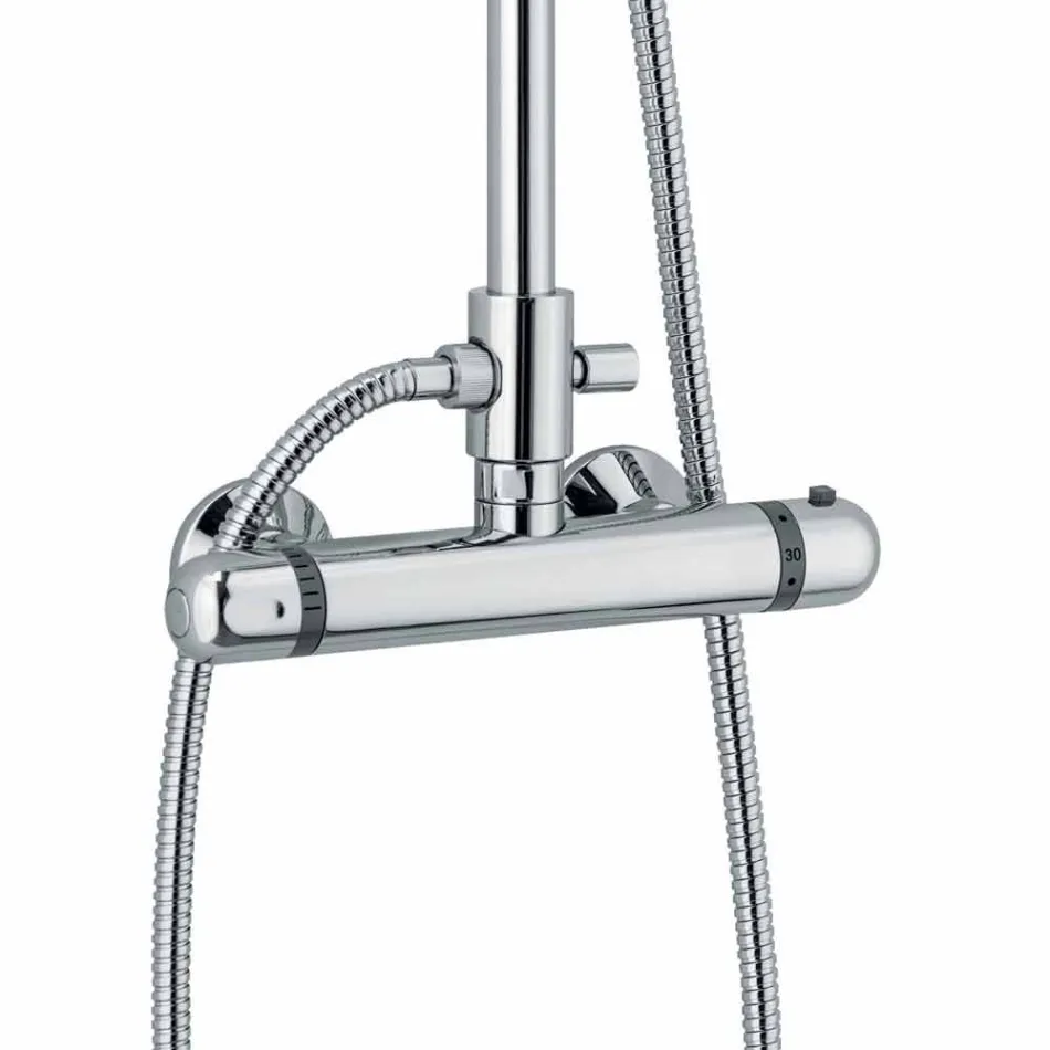 Colonna Doccia in Ottone con Miscelatore Termostatico Made in Italy - Gallo Viadurini