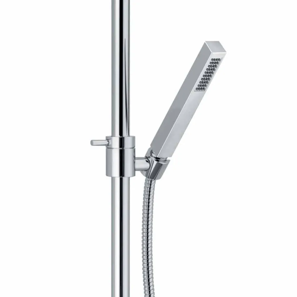 Colonna Doccia in Ottone con Miscelatore Termostatico Made in Italy - Gallo Viadurini