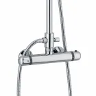 Colonna Doccia in Ottone con Miscelatore Termostatico Made in Italy - Gallo Viadurini