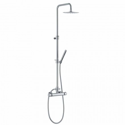 Colonna Doccia in Ottone con Miscelatore Termostatico Made in Italy - Gallo Viadurini