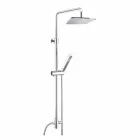 Colonna Doccia in Ottone con Soffione e Doccetta in Abs Made in Italy - Lesio Viadurini