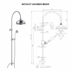 Colonna Doccia in Ottone con Soffione e Doccetta in Abs Made in Italy - Rimo Viadurini