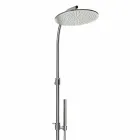 Colonna Doccia in Ottone con Soffione Rotondo in Acciaio Made in Italy - Kennedy Viadurini