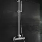 Colonna Doccia in Ottone con Soffione Ultrasottile Rotondo Made in Italy - Merio Viadurini