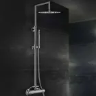 Colonna Doccia in Ottone con Soffione Ultrasottile Rotondo Made in Italy - Merio Viadurini