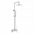 Colonna Doccia in Ottone con Soffione Ultrasottile Rotondo Made in Italy - Merio
