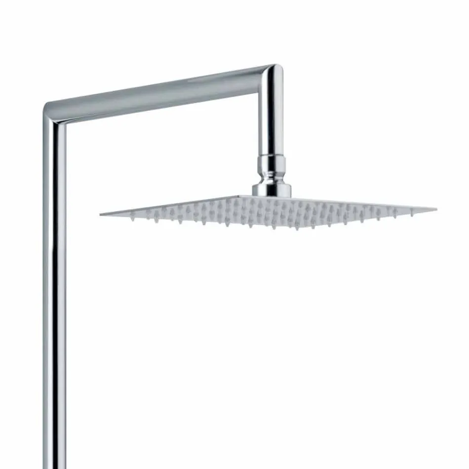 Colonna Doccia in Ottone Cromato con Flessibile e Doccetta Made in Italy - Griso Viadurini