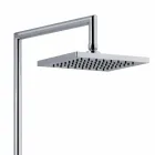 Colonna Doccia in Ottone Cromato con Soffione e Flessibile Made in Italy - Cunio Viadurini