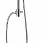 Colonna Doccia in Ottone Cromato con Soffione e Flessibile Made in Italy - Cunio Viadurini