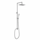 Colonna Doccia in Ottone Cromato con Soffione e Flessibile Made in Italy - Cunio Viadurini