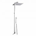 Colonna Doccia in Ottone Cromato con Soffione in Acciaio Made in Italy - Marlo