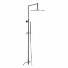 Colonna Doccia in Ottone Cromato con Soffione Ultraslim Made in Italy - Primo Viadurini