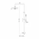 Colonna Doccia in Ottone Cromato Telescopica e Orientabile Made in Italy - Naspo Viadurini