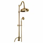 Colonna Doccia in Ottone Senza Miscelatore Design Classico Made in Italy - Yunda Viadurini