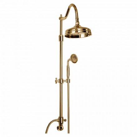 Colonna Doccia in Ottone Senza Miscelatore Design Classico Made in Italy - Yunda Viadurini