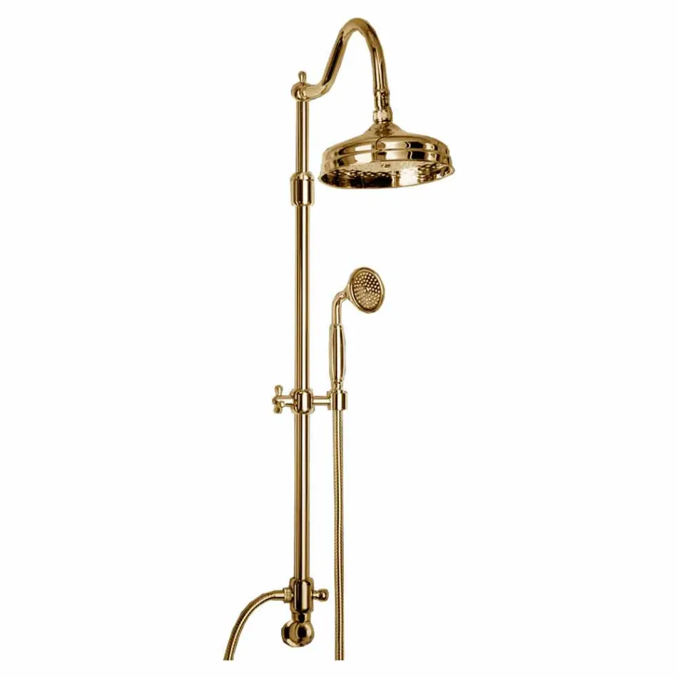 Colonna Doccia in Ottone Senza Miscelatore Design Classico Made in Italy - Yunda Viadurini