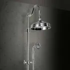 Colonna Doccia in Ottone Senza Miscelatore Design Classico Made in Italy - Yunda Viadurini