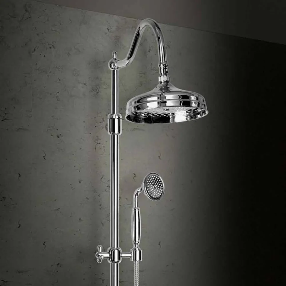 Colonna Doccia in Ottone Senza Miscelatore Design Classico Made in Italy - Yunda Viadurini